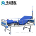 One Crank Manual Hospital Bed With Guardrail